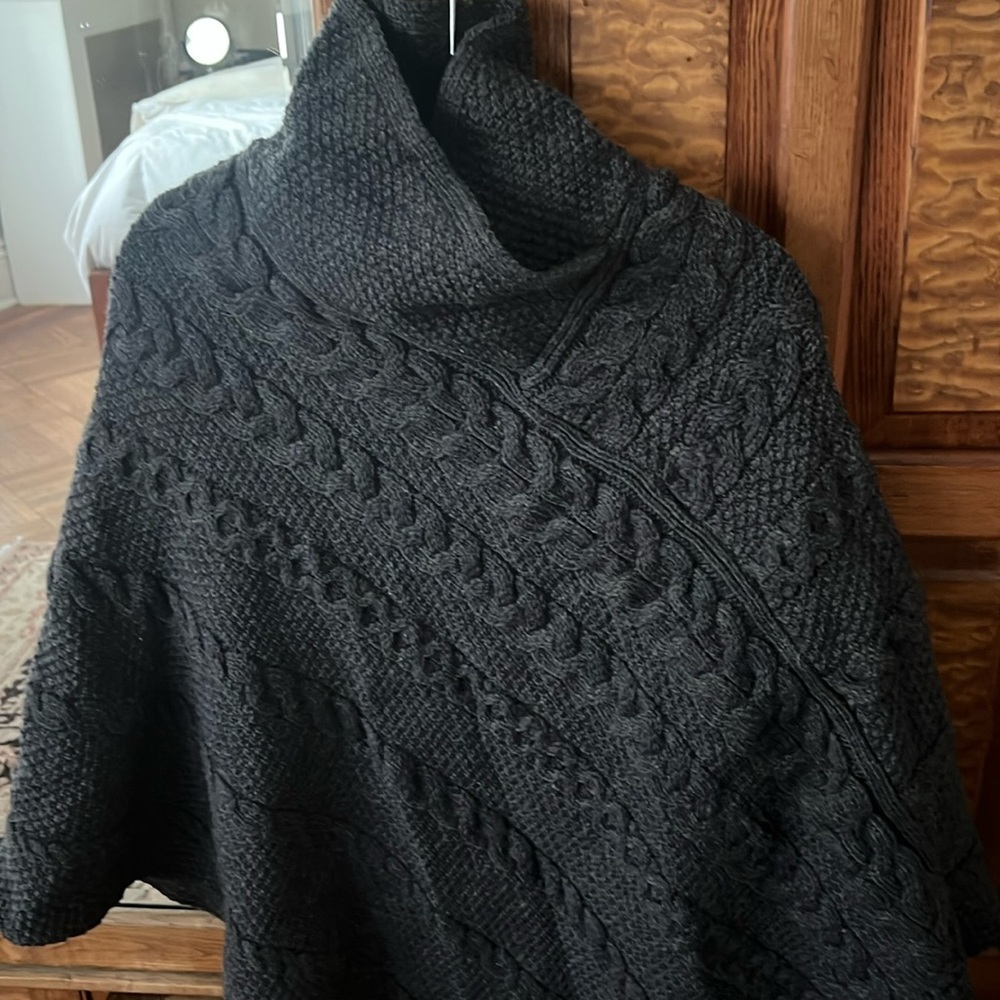 Irish wool poncho